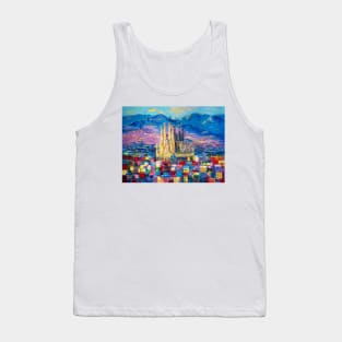 Barcelona In Evening Dress. La Sagrada Familia Tank Top